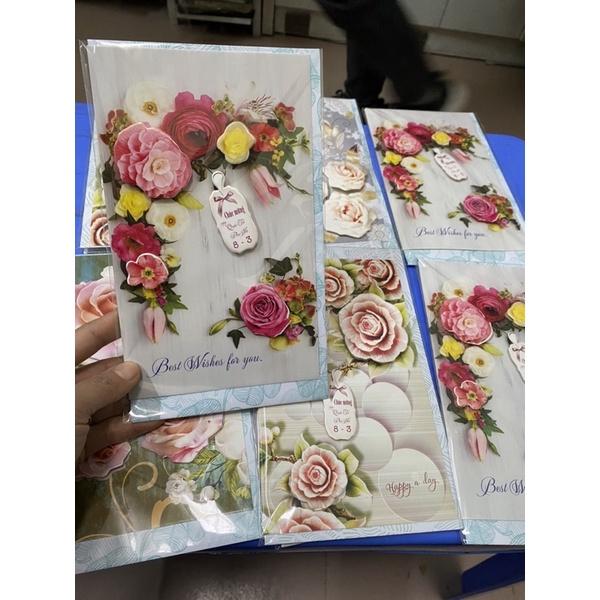 Thiệp chúc mừng Ngày Quốc Tế Phụ Nữ 8/3 Loại 3D TO ĐẸP KT: 13 x 22Cm