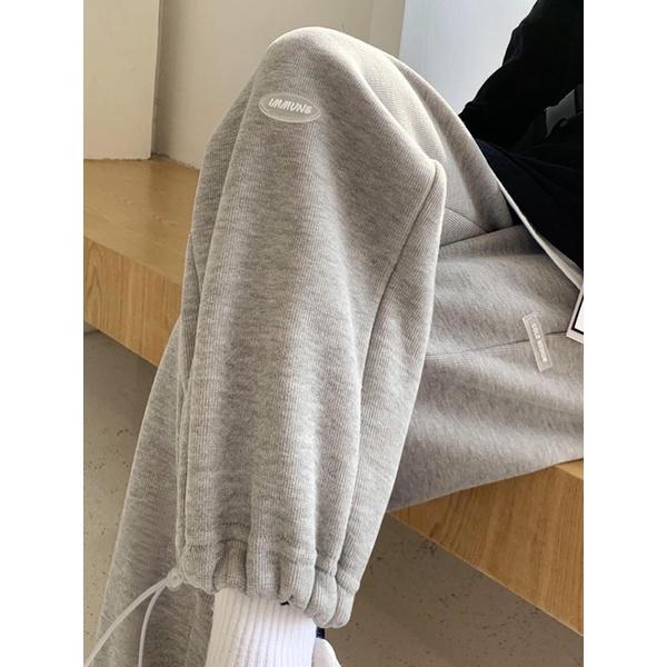 Quần Jogger Thể Thao Nam Nữ -Quần Form Ống Rộng Để Suông Hoặc Rút Dây Bo Gấu Chất Cotton Mịn Đẹp