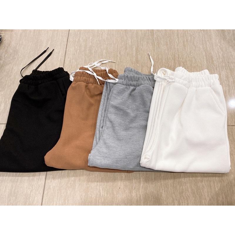 Quần jogger nỉ nữ chất tổ ong cạp chung phong cách ulzzang Q968