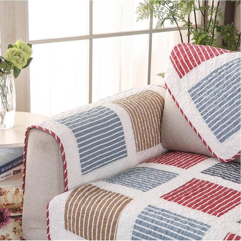 Thảm sofa cotton- Chữ nhật đỏ - TSF017