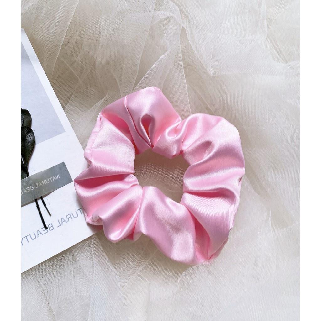 Buộc Tóc Scrunchies Cột Tóc Scrunchies Phi Bóng Mềm Mại Nhiều Màu