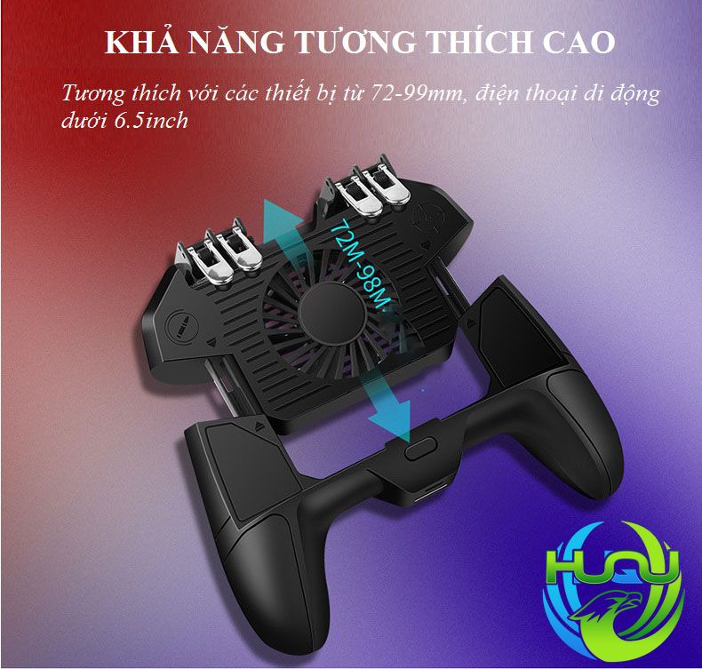 Tản Nhiệt Điện Thoại Kiêm Sạc Dự Phòng Huqu HQ-F8 -  Làm Mát Nhanh Chóng -Hàng Chính Hãng 