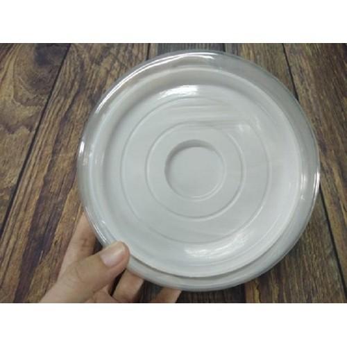 Bộ 20 hộp nhựa tròn đựng bánh đế trắng KT: 14.5 CM X CAO 5 CM - H24 Tròn thấp