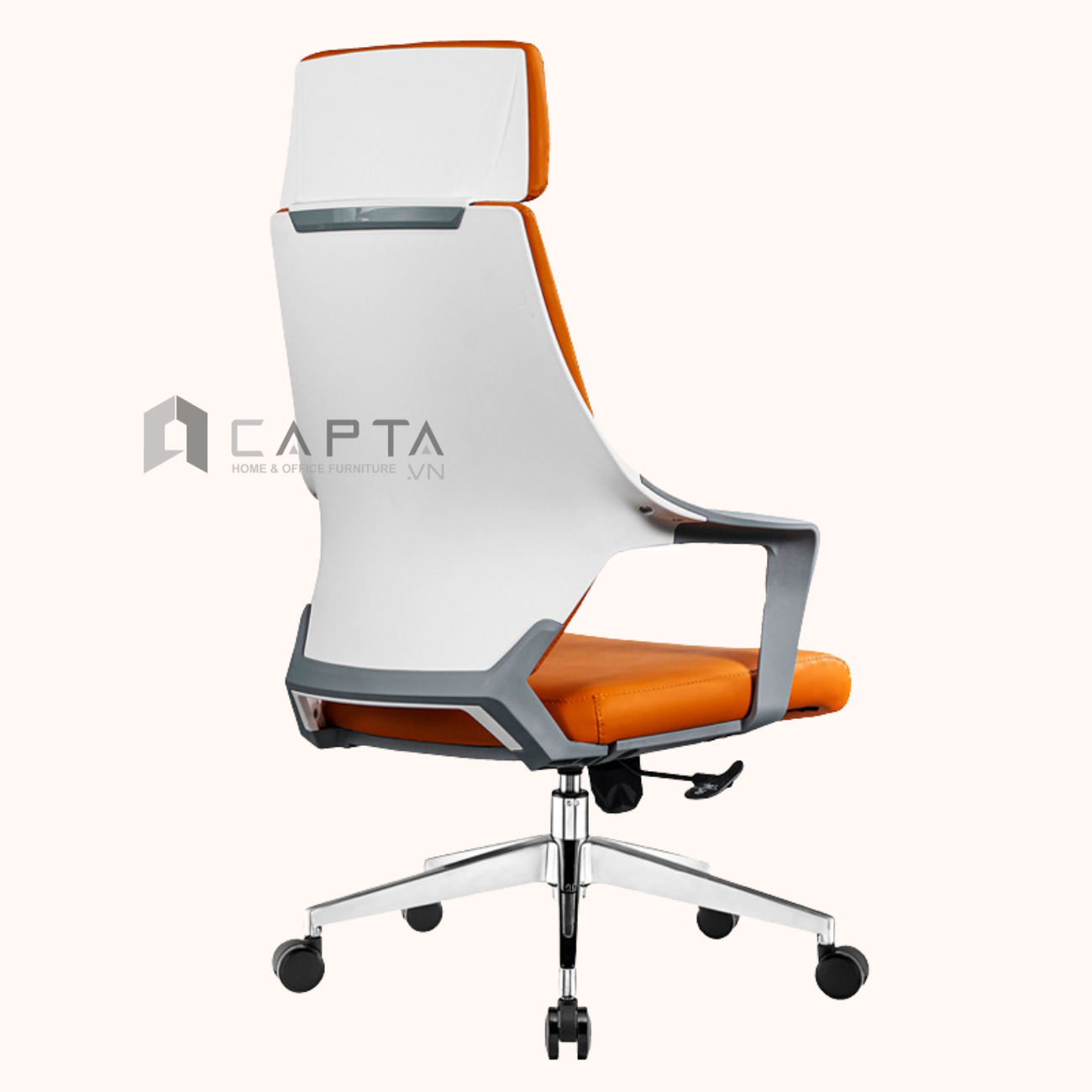 Ghế văn phòng nệm màu cam lưng cao cho quản lý CM4432-P HCM