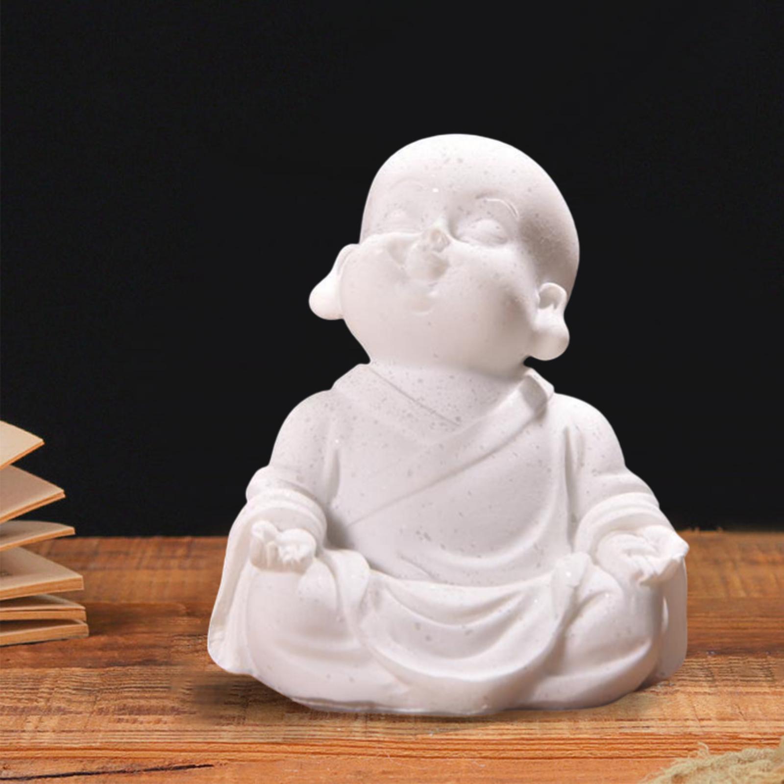 2x Buddha Statue Spiritual Ceramic Classic Inches Crafts for Office
