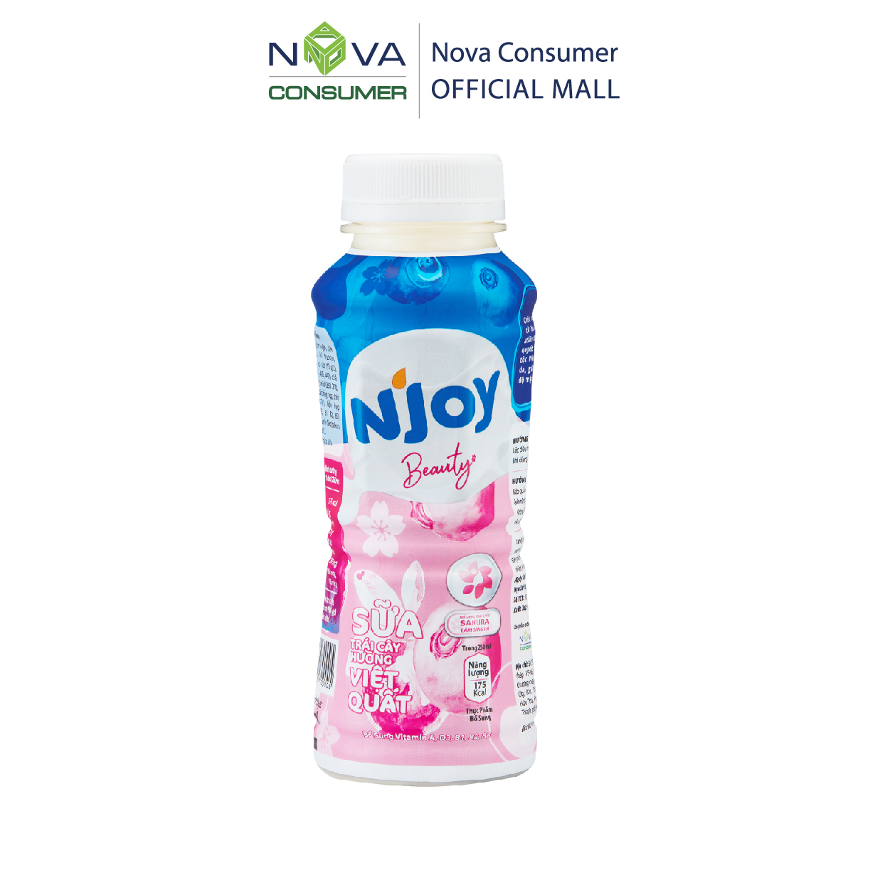 [Combo 3 chai] Sữa trái cây N’Joy Energy Cam Chuối + N’Joy Relax Dưa Lưới + N’Joy Beauty Việt Quất (250ml x 3 chai)