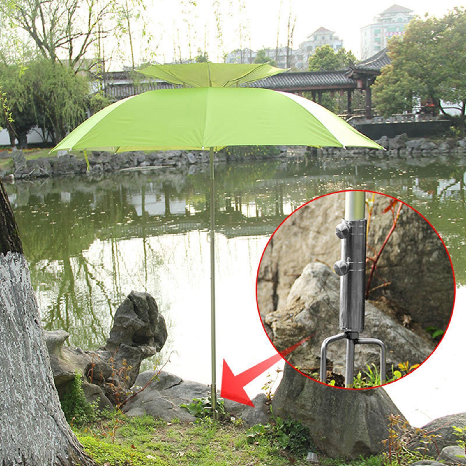 Parasol Base Mount with 3 Portable Umbrella Stand Holder for Park Sand