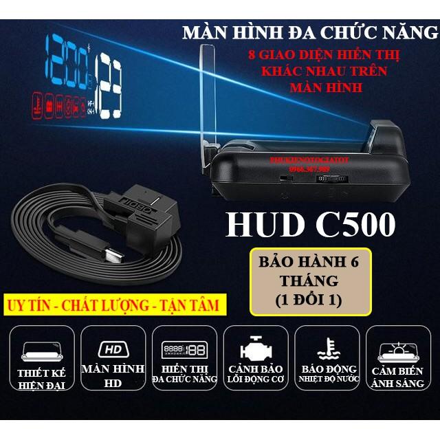 Màn hình HUD C500 hiển thị tốc độ trên kính lái