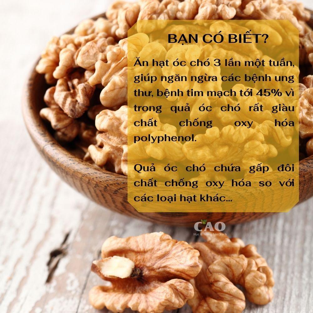 Hạt óc chó vàng nguyên vỏ CAO FOOD nhập khẩu chính ngạch tại Mỹ - hạt dinh dưỡng cao cấp siêu dinh dưỡng