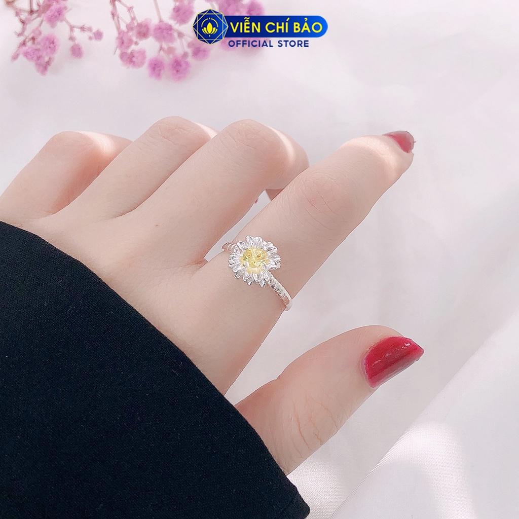 Nhẫn bạc nữ hoa cúc new chất liệu bạc 925 thời trang phụ kiện trang sức nữ thương hiệu Viễn Chí Bảo N400053*