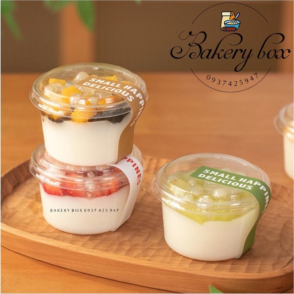 50 Hủ Nhựa Tròn XY583 - 150ml Đựng Bánh Lạnh - Pudding - Tiramisu - Oreo Cheesecake