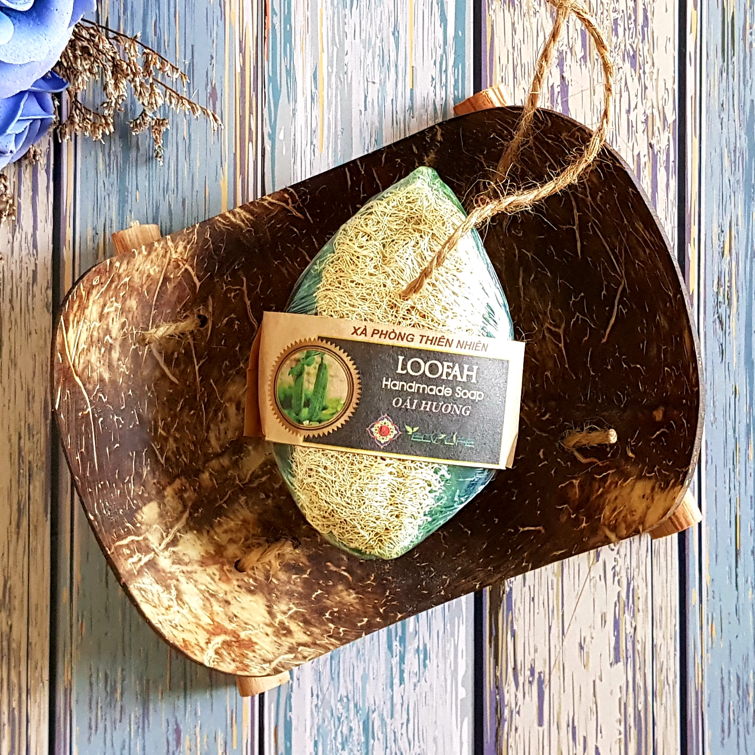 Xà phòng xơ mướp oải hương - Lavender Luffa Soap