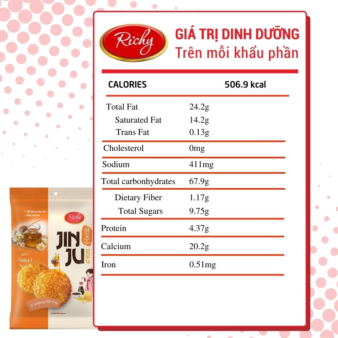 Bánh gạo Jinju Gold hương vị Ganjang mật ong