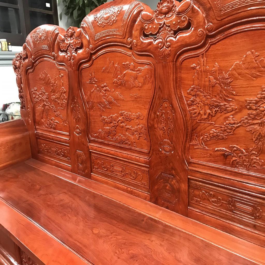 Bộ bàn ghế Khổng Minh Gia Cát Lượng gỗ Hương Đá