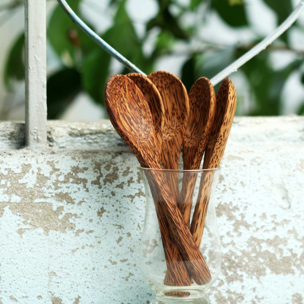 Combo 5 Muỗng súp gỗ dừa decor chụp hình