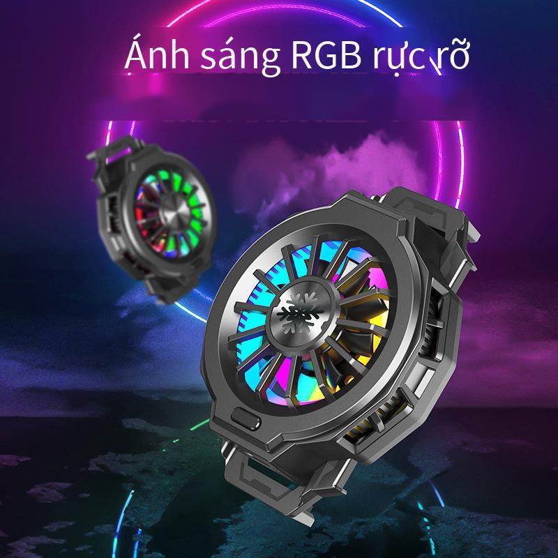 Bộ tản nhiệt điện thoại di động kiểu mới nhất Bộ sạc và làm mát bán dẫn hút từ tính F10 sạc và làm mát kẹp lưng làm mát tạo tác làm mát đầy màu sắc GRB