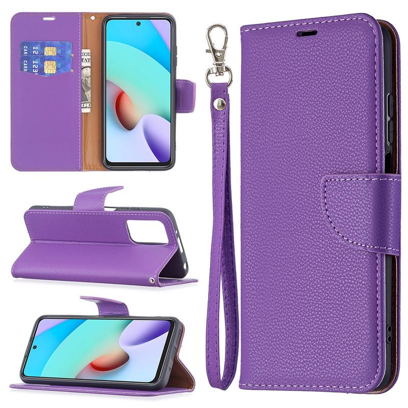 Ốp điện thoại da nắp gập kiểu ví đơn giản phong cách doanh nhân sang trọng cho XIAOMI REDMI 10