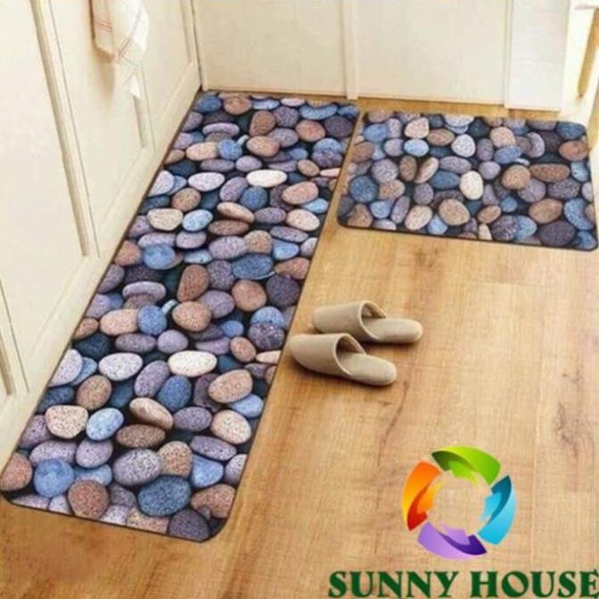 Combo 2 thảm bếp 3D 40x60 + 40x120 siêu đẹp, siêu sạch