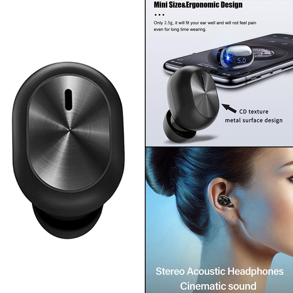 2X Single Bluetooth 5.0  Wireless Earphone Headset Headphone with Mic