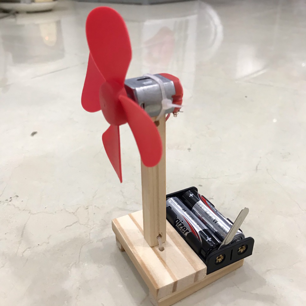 Đồ chơi trẻ em S11 thông minh sáng tạo STEM (STEAM) mô hình lắp ghép quạt điện bằng gỗ