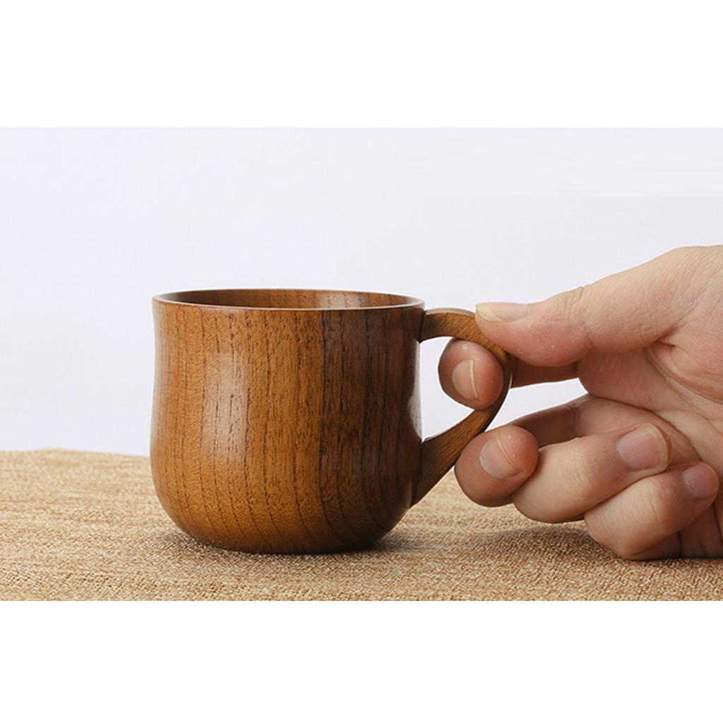 6xJujube Wooden Cup Handmade Coffee Tea Beer Juice Milk Mug Drink 7.5cmx6.8cm
