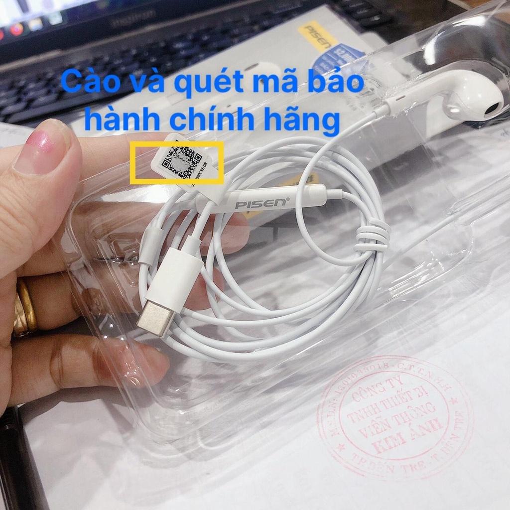 Tai nghe có dây Pisen TP01 chân cắm Type-C, Hàng chính hãng