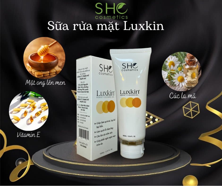 Sữa Rửa Mặt Mật Ong Lên Men LUXKIN 100ml - Sạch Sâu, Giữ Ẩm, Bảo Vệ Da Khỏi Tác Nhận Bên Ngoài...Sản Phẩm Của Đông dược bà Vân