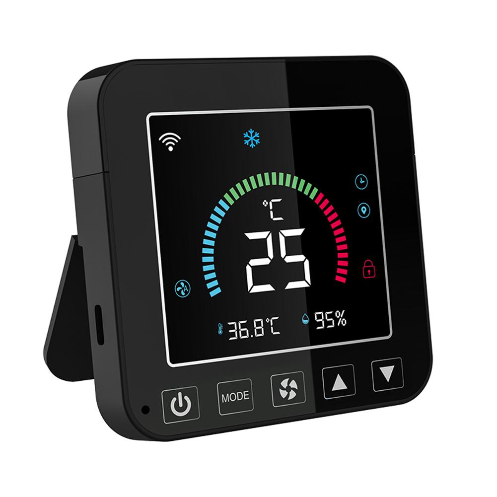 USB Power Supplys Tuya WiFi Intelligent Temperature Humidity Infrared Controller Home Living Room Bedroom Air Conditioner Thermostat LCD Display Screen with Backlight APP Remotes Control