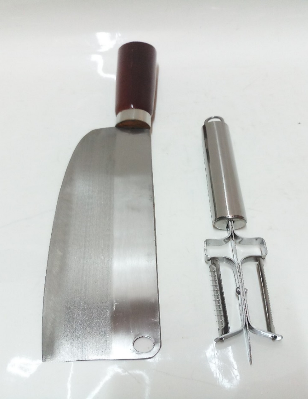 DAO INOX CÁN GỖ,TẶNG KÈM DAO BÀO INOX ĐA NĂNG.