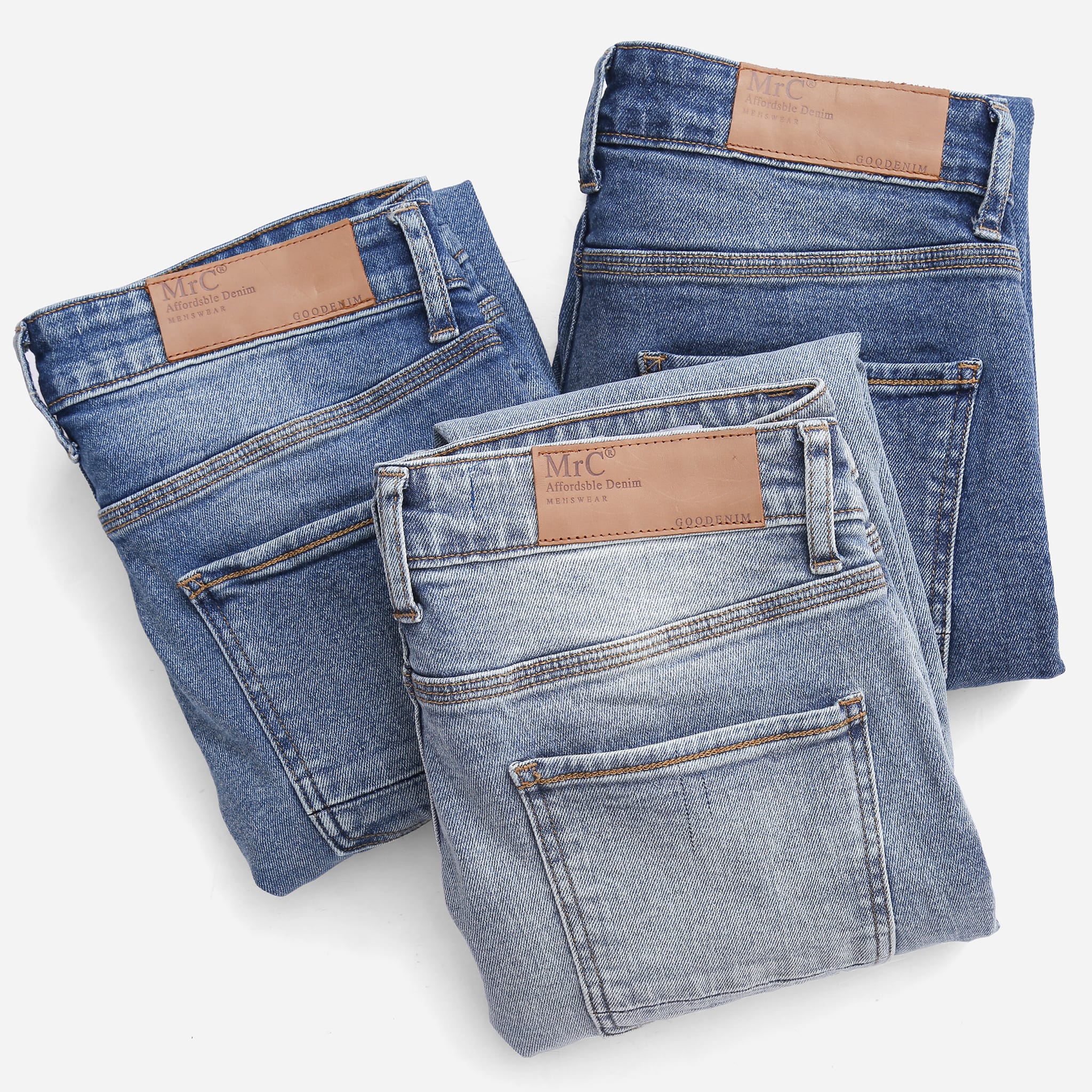 Quần jean nam xanh cao cấp MENFIT 0491 chất denim co giãn nhẹ 2 chiều, chuẩn form, thời trang