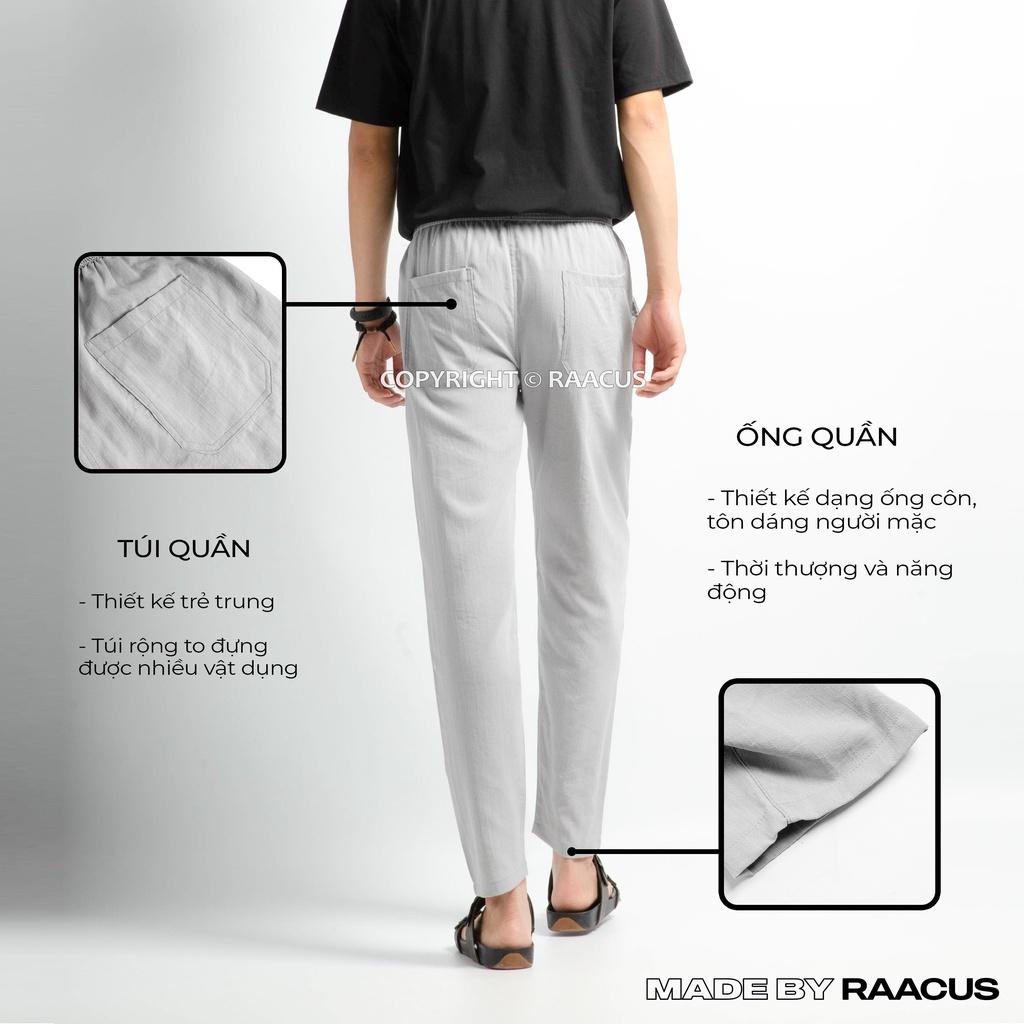 Quần baggy nam chất đũi xước ống rộng ulzzang RAACUSSTORE, quần đũi nam dài unisex ống suông - Q174