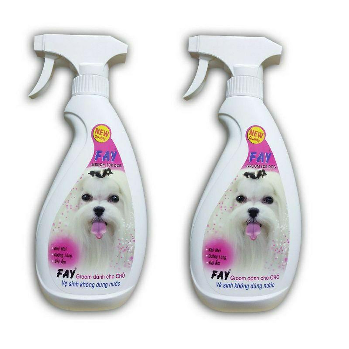 Xịt Tắm Khô Khử Mùi Dưỡng Lông Giữ Ẩm Cho Chó Không Dùng Nước FAY Groom For Dog 350ml