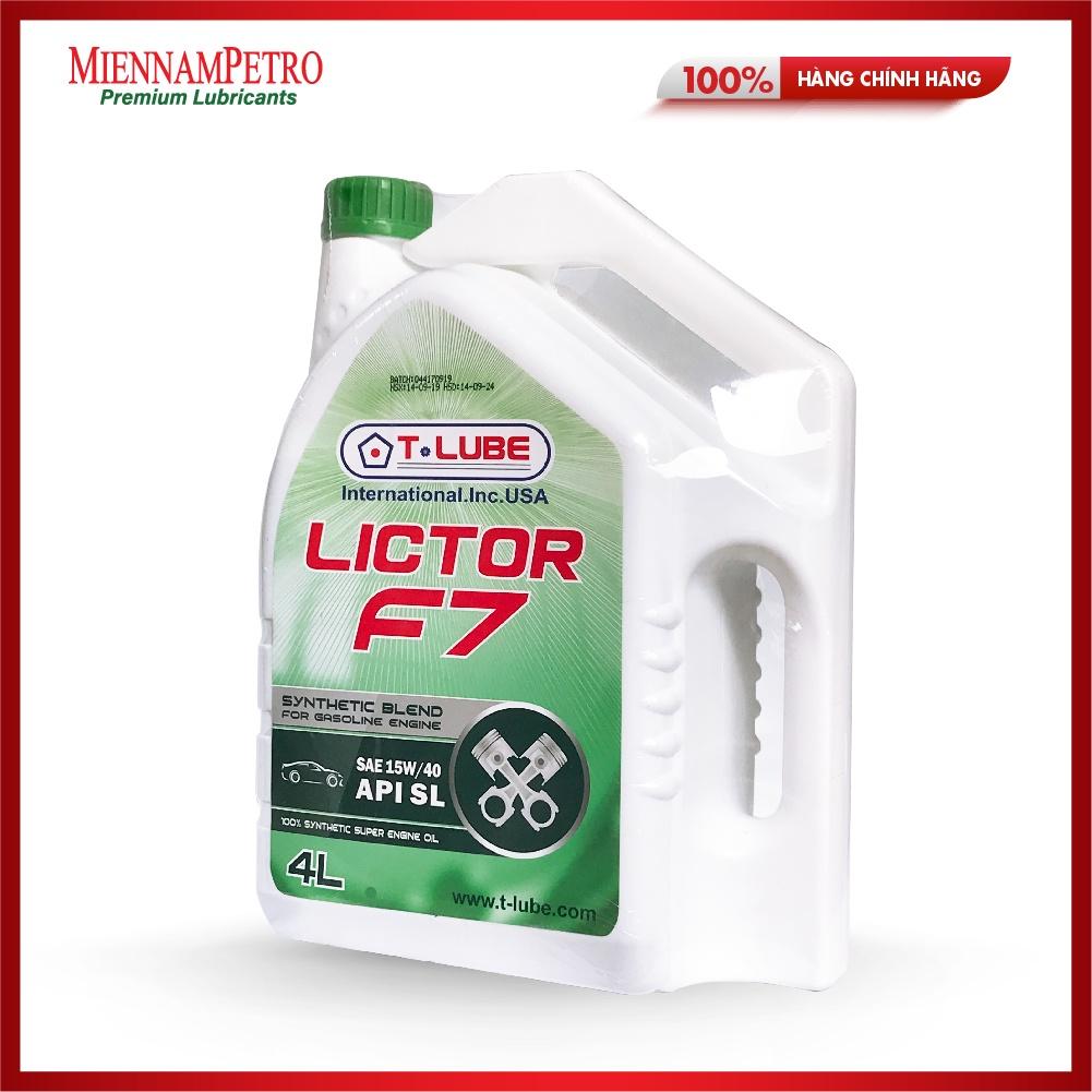 Dầu Nhớt Tlube Lictor F7 15W-40 API SL 4L MiennamPetro Bảo Vệ Động Cơ Xe Ô Tô, Xe Khách Trong Điều Kiện Vận Hành Liên Tục