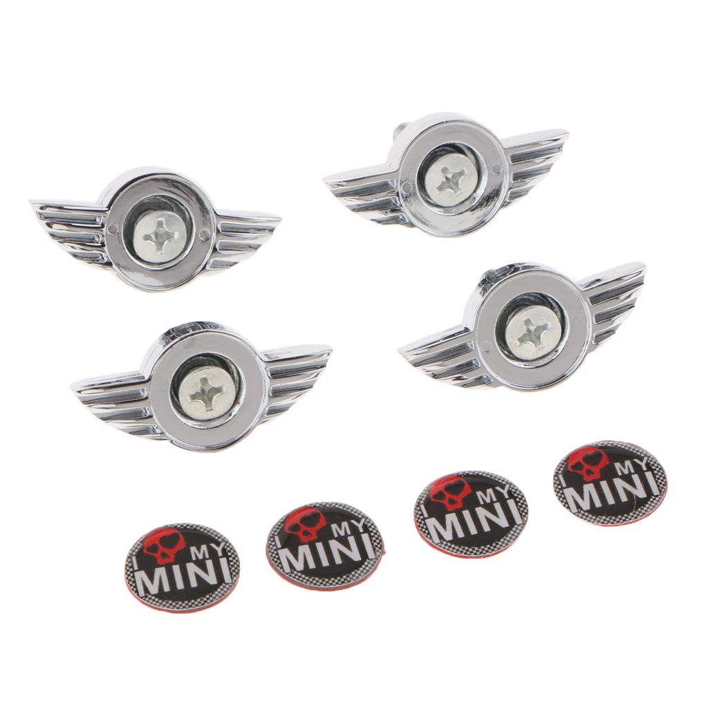 4 Pieces Universal Car Anti-Theft License Plate Fasteners Bolts Screw