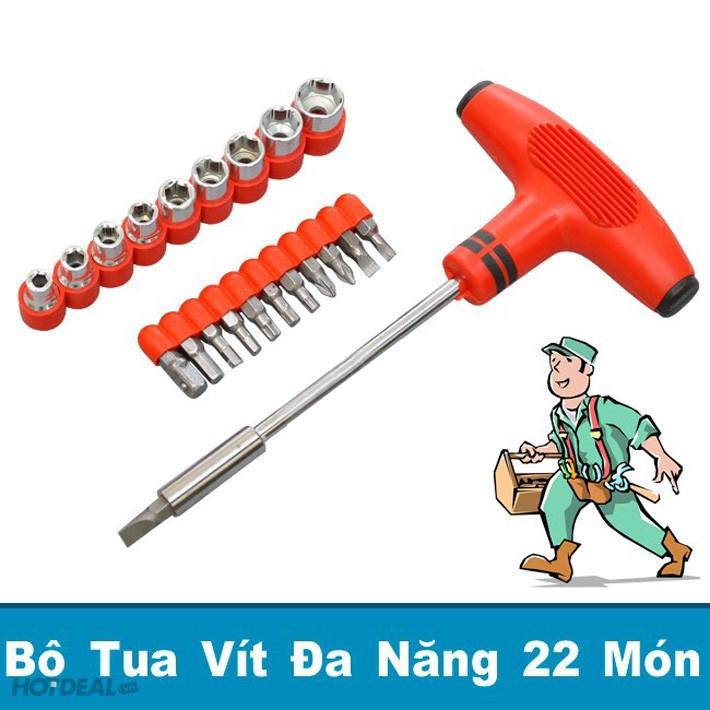 Bộ vặn vít đa năng và mở khẩu chữ T 21 đầu