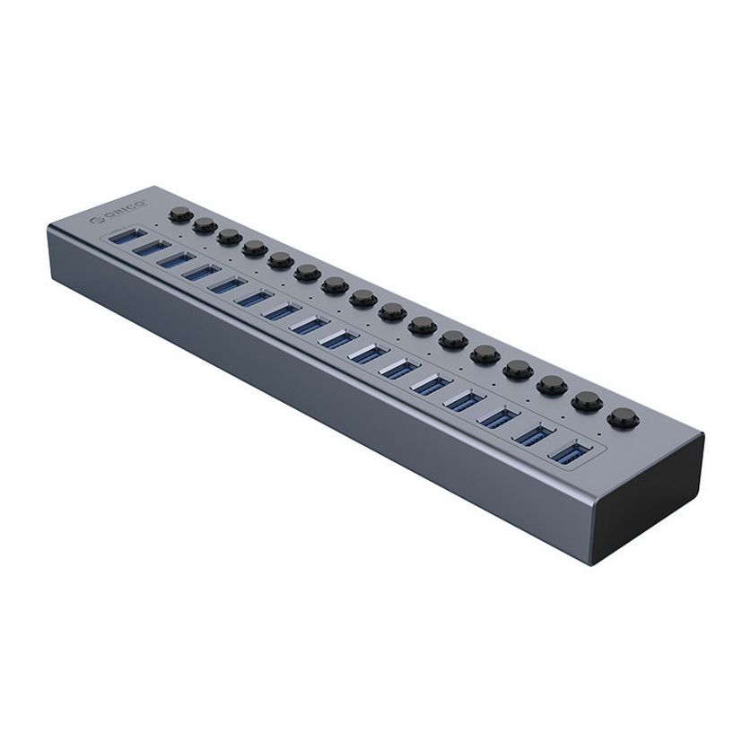 Bộ chia USB Hub 16 cổng USB 3.0, Xám, ORICO BT2U3-16AB-GY - HÀNG CHÍNH HÃNG