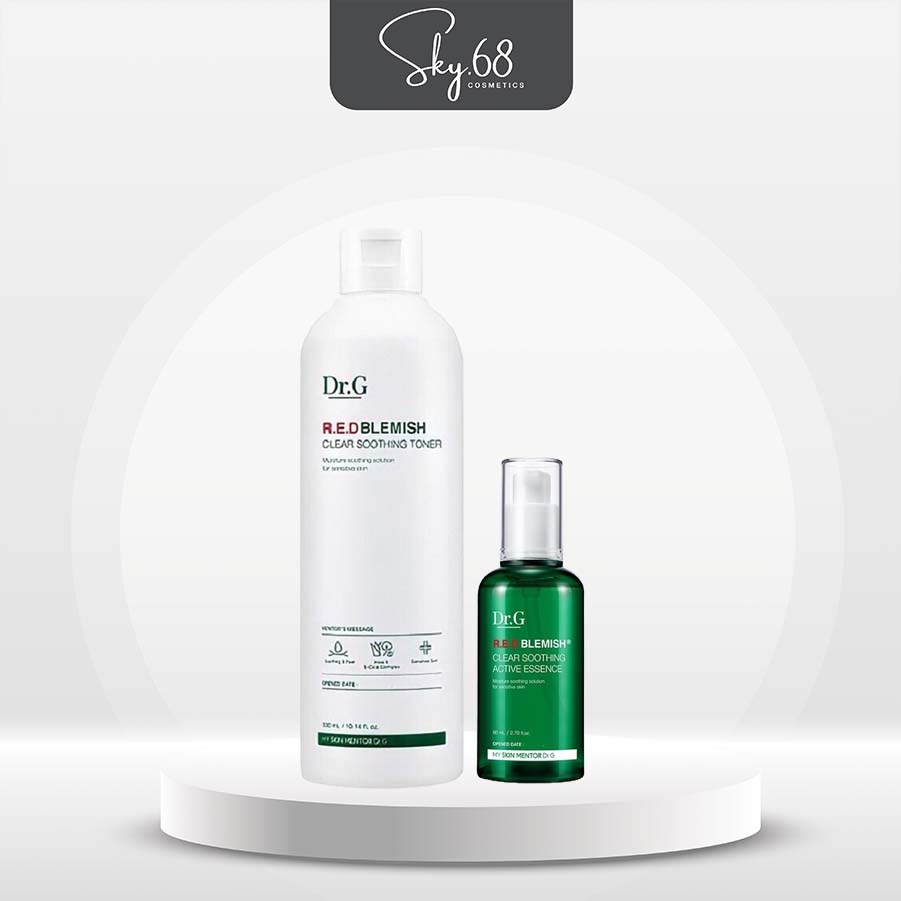 Combo 2 Sản Phẩm Se Khít Lỗ Chân Lông,Tái Tạo Da Dr.G (Toner 300ml, Tinh Chất 80ml)