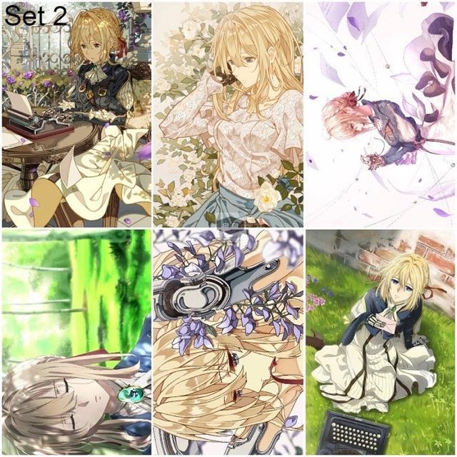 Bộ 6 Áp phích - Poster Anime Violet Evergarden - Búp Bê Ký Ức (bóc dán) - A3,A4,A5