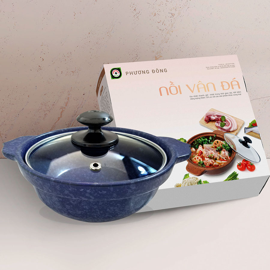 Nồi sứ cạn vân đá PDVC-1.0L