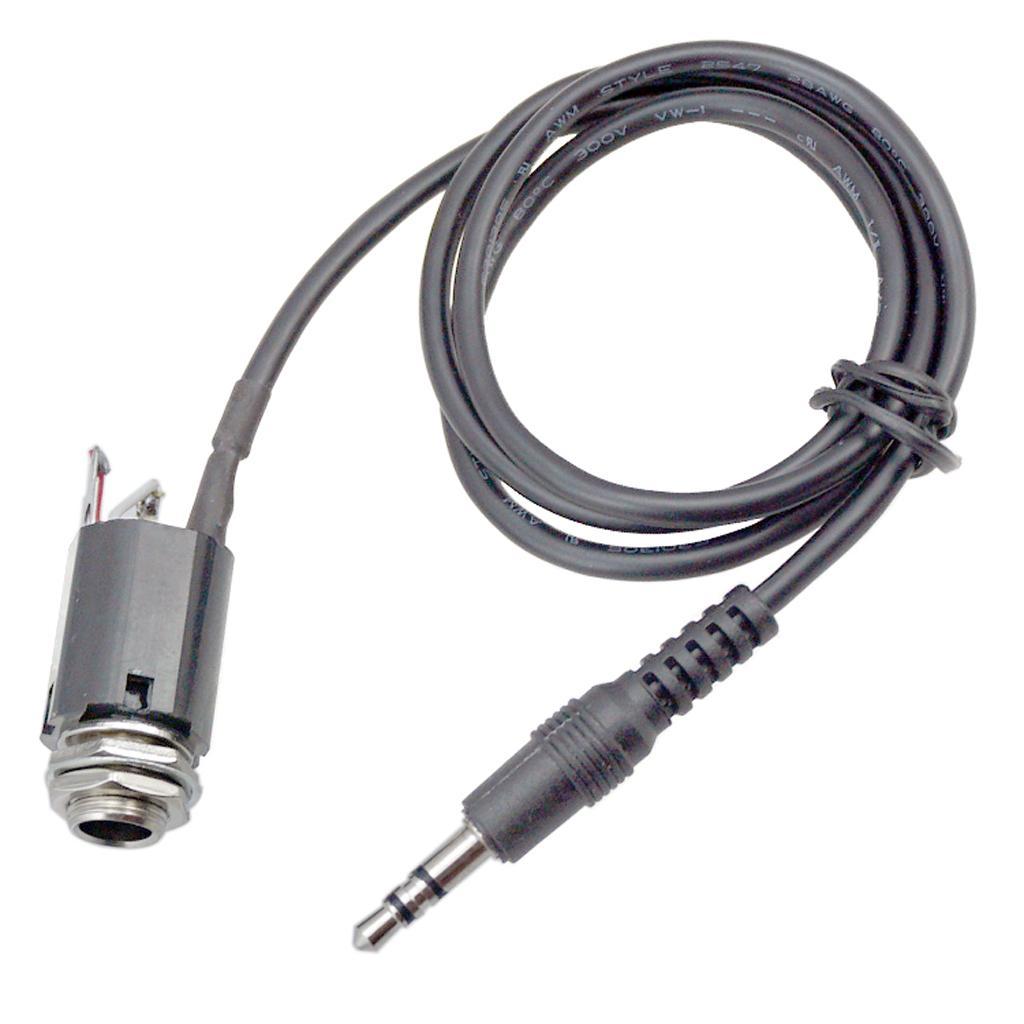 2-4pack Acoustic Guitar Piezo Pickup EQ Wire Cable with 6.35mm Endpin Output