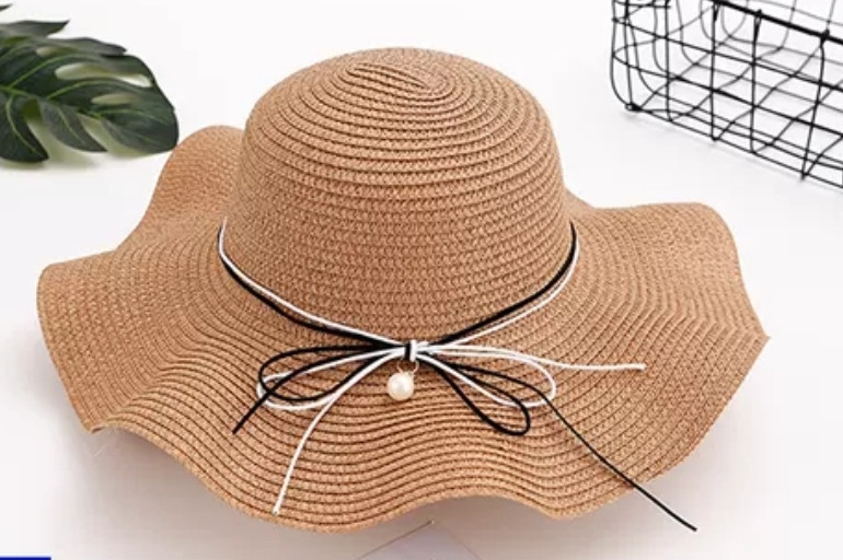 Nón rộng vành đi biển đẹp Mũ rộng vành đi biển Mũ cói đi biển rộng vành chống tia UV Panama thời trang Hàn Quốc dona21040807