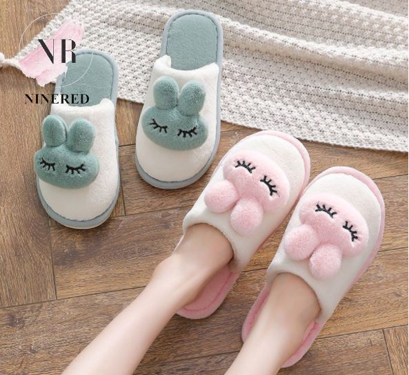 Dép Lông Đi Trong Nhà Thỏ Nam Nữ Dễ Thương Đế Chống Trơn Cao Cấp NineRed Homewear – D56 – Hồng – 38-39
