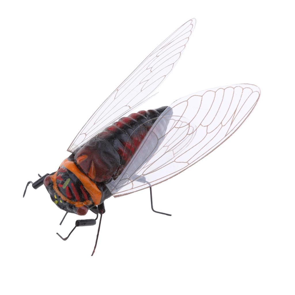 4pc Summer  Cicada Statue Tree Lawn Ornament DIY Animal Sculpture