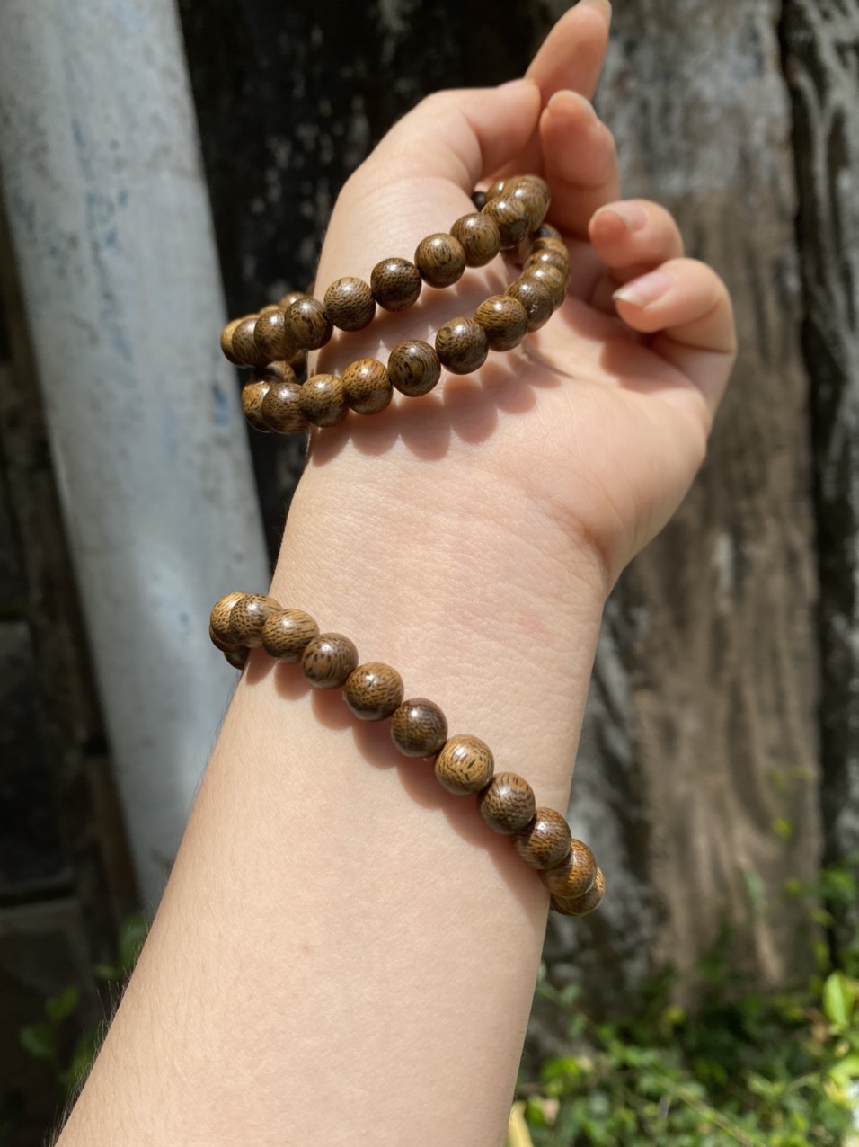 Vòng tay đơn trần hương tốc vườn 8mm