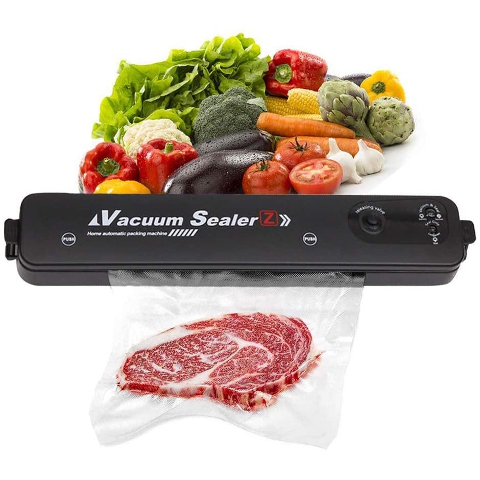 Máy hút chân không hàn miệng túi thực phẩm Vacuum Sealer giúp bảo quản thực phẩm cho gia đình tặng kèm 10 túi hút