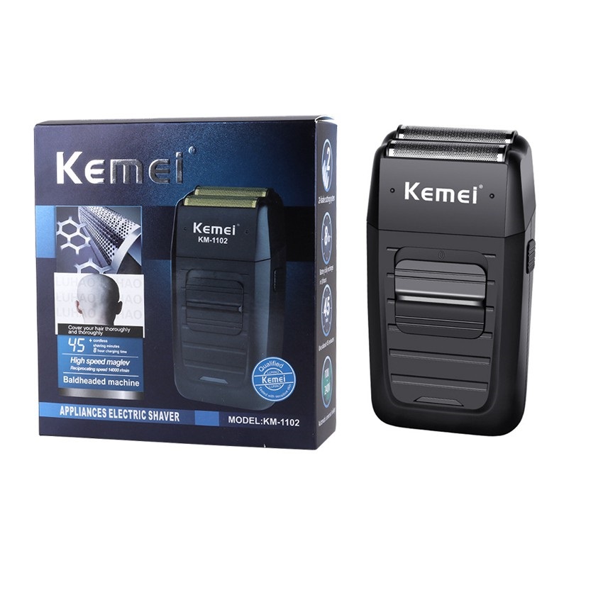 Máy Cạo Râu Cạo Khô Kemei KM1102 - phụ kiện không thể thiếu cho nam giới - Hàng chính hãng
