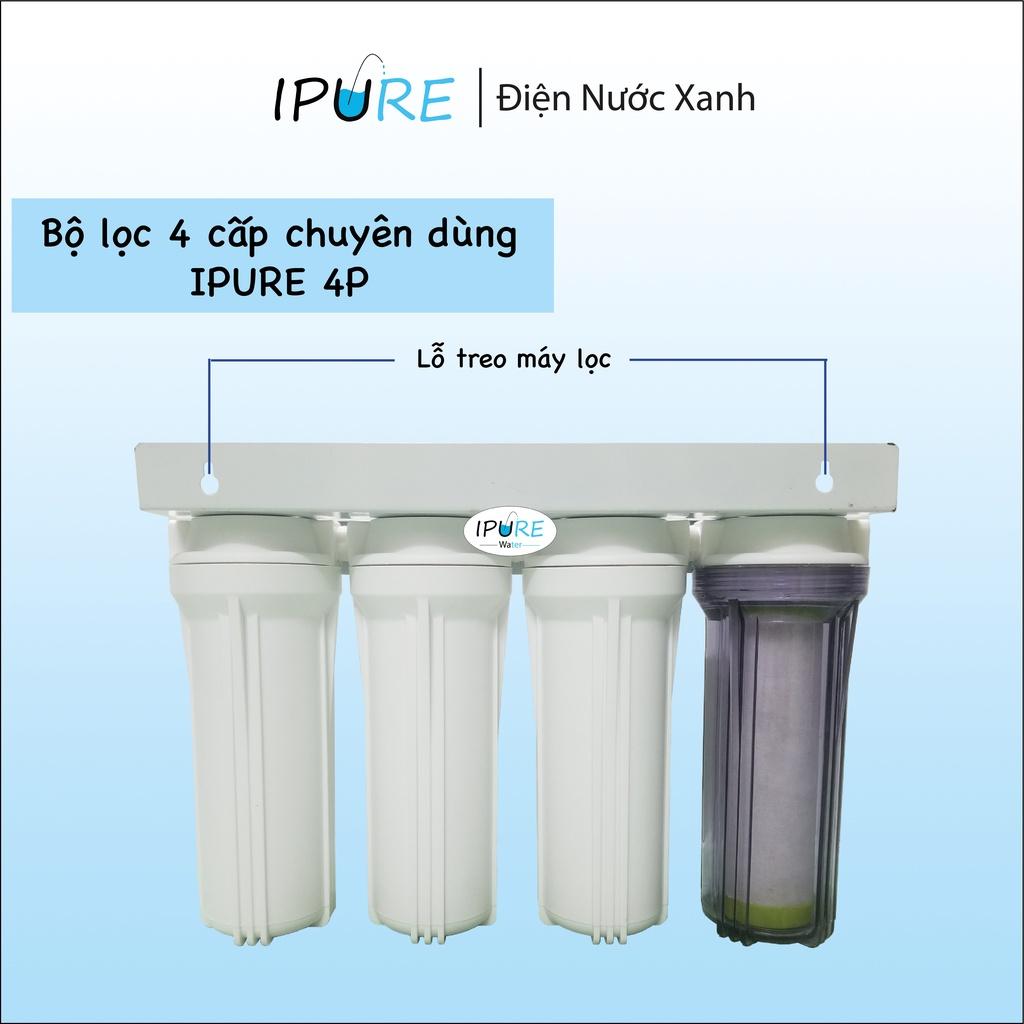 Máy lọc nước thô 4 cấp lọc DNX IPURE bộ lọc nước đầu nguồn nâng pH khử sắt clo