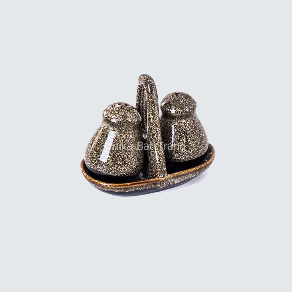 Bộ Đựng Muối Tiêu - Bộ Đồ Đựng Gia Vị - Gốm sứ cao cấp Bát Tràng