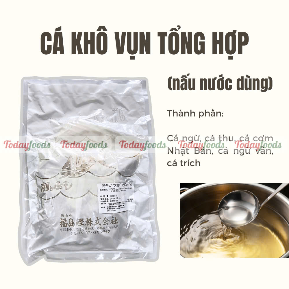 Cá Khô Vụn Tổng Hợp Katsuo Mix Pack Nấu Nước Dùng Dashi 800G ( Fukushima Katsuo ) - Dashi Túi Lọc