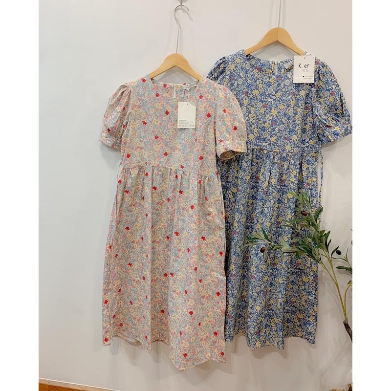 Váy Babydoll Hoa Nhí Vintage Siêu Dễ Thương